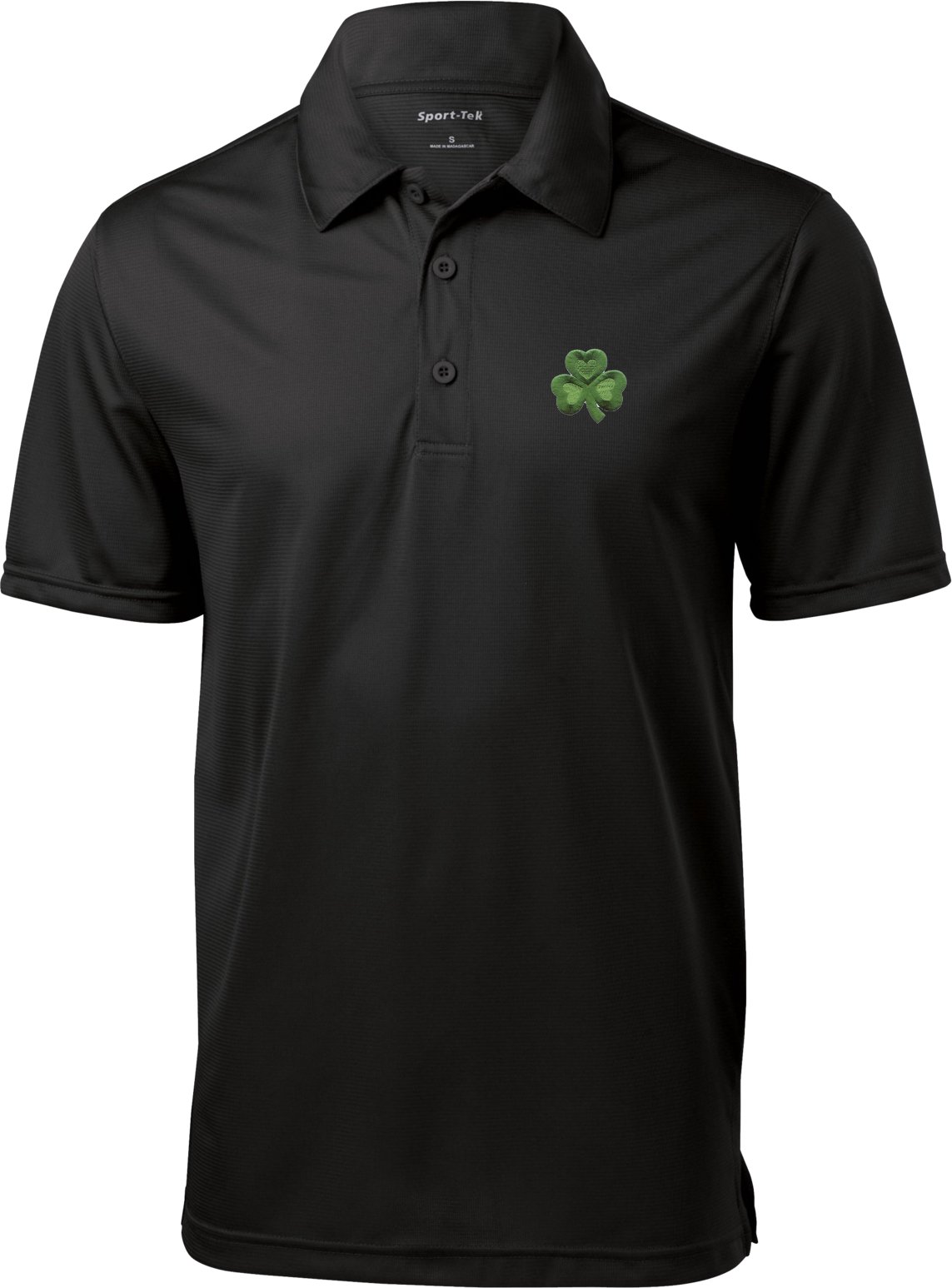 Stylish St. Patrick's Day Shamrock Print Textured Polo Shirt for Men - Perfect for Irish-Themed Parties, Pub Crawls & Festive Celebrations