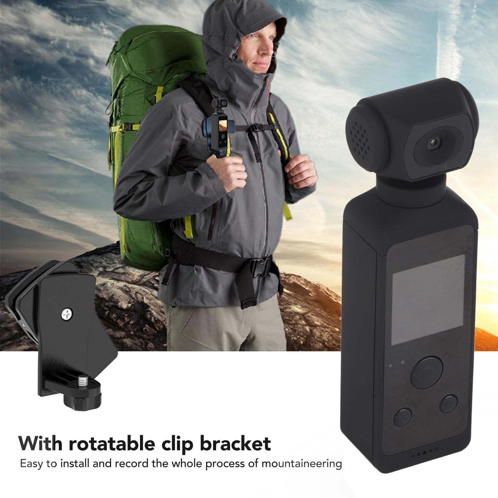 Flexman 360° Waterproof Action Camera - 4K HD 16MP, 270° Rotatable Anti-Shake WiFi Sports Camera with Mic Clip & Waterproof Case - Perfect for Outdoor Adventures, Riding, Diving & Action Shots
