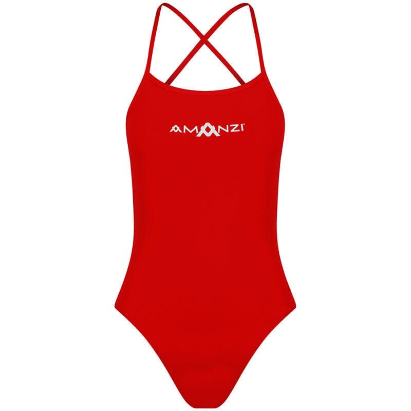 AMANZI Women's Tie Back Swimsuit - Sexy One Piece Bathing Suit with Adjustable Straps for Beach, Pool & Summer Vacation