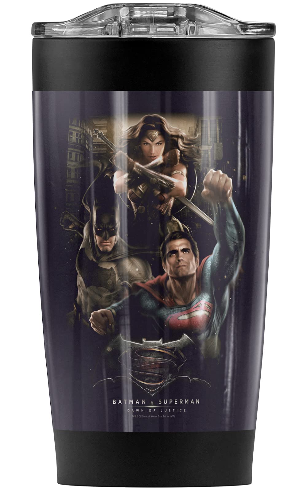 Batman vs Superman Stainless Steel Tumbler 20oz - Vacuum Insulated Travel Mug with Leakproof Lid - Keeps Coffee Hot & Drinks Cold - Perfect for Office, Gym, Camping & Road Trips