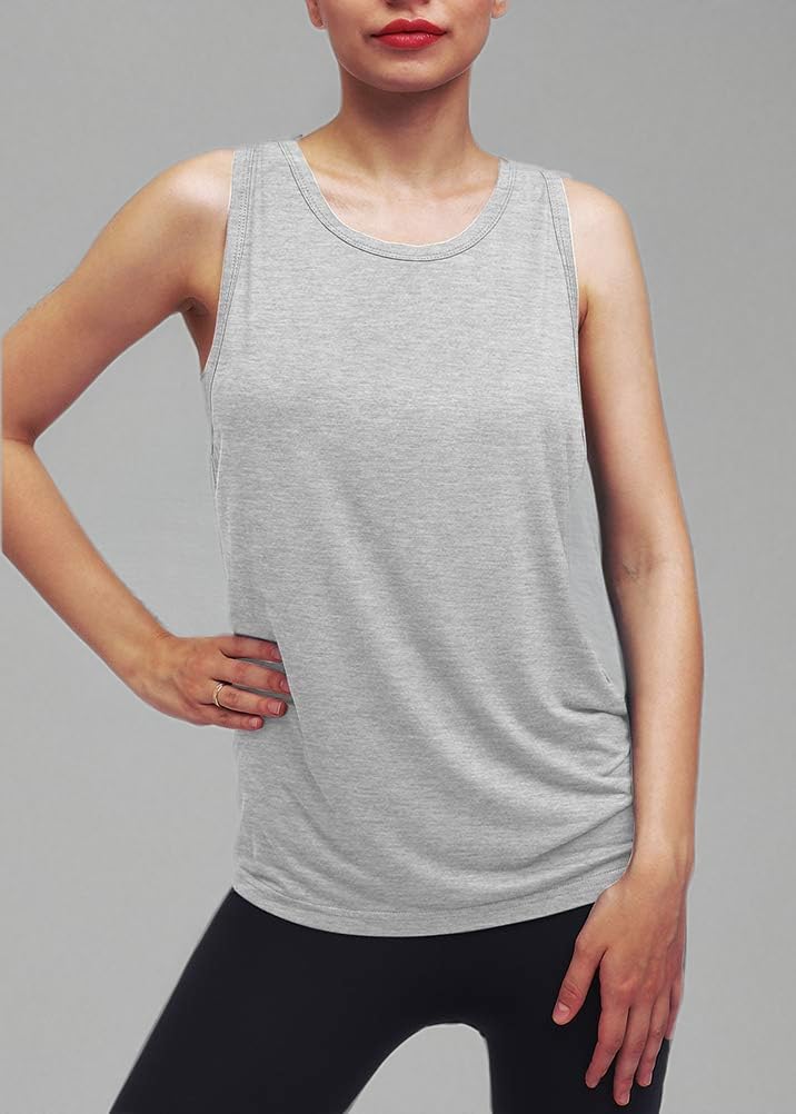 Women's Workout Yoga Tops - Open Back Shirts with Adjustable Tie & Breathable Fabric for Yoga, Gym & Running | Perfect for Hot Yoga, Pilates & Summer Workouts