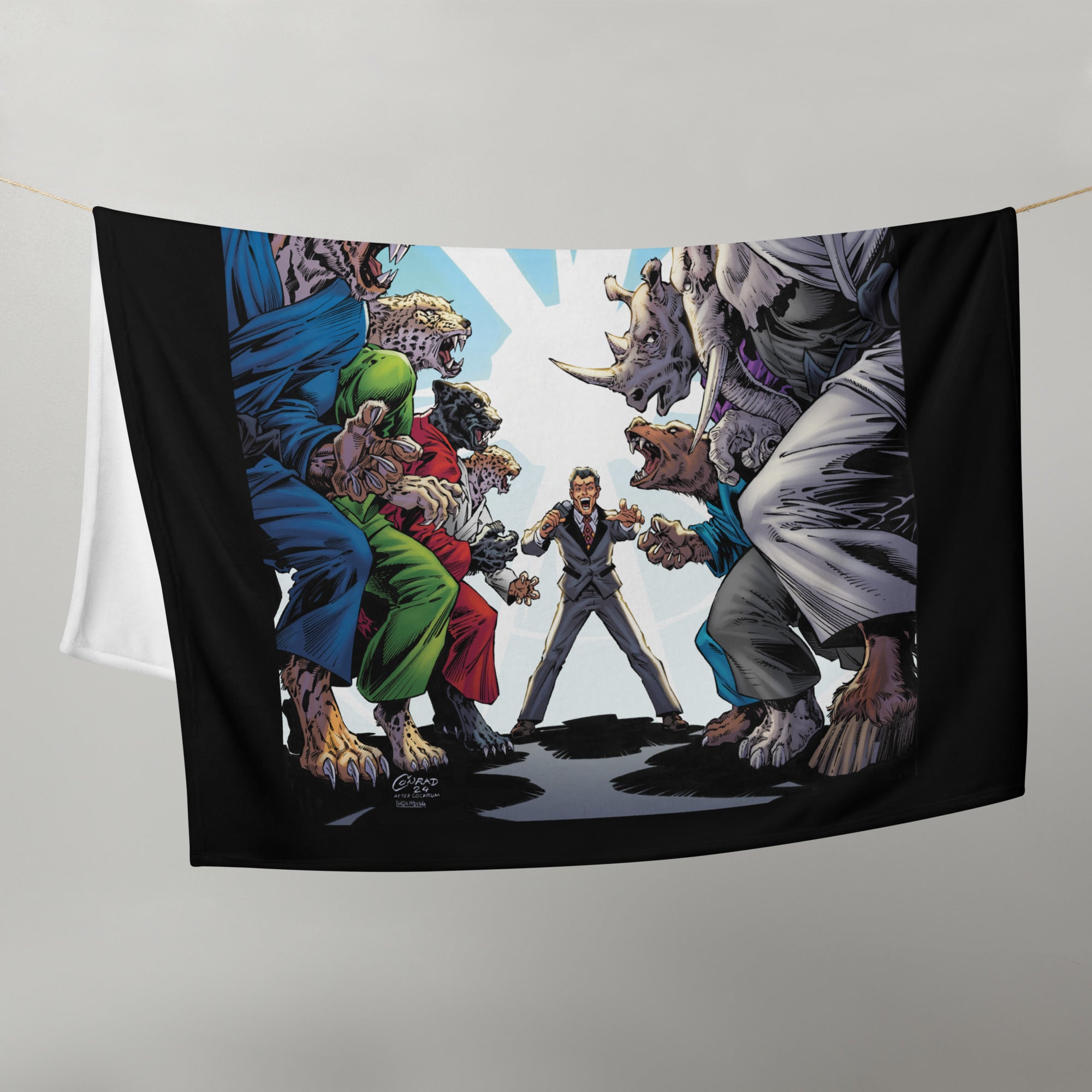 Zoo Jitsu Fighters #1 Cover D Conrad Throw Blanket - Soft Flannel Fleece Blanket for Couch, Bed & Outdoor Use - Perfect Gift for Anime & Manga Fans