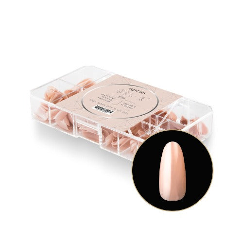 Apres Gel X Neutral Nude & Lilac Press-On Nails 150pc Set - Medium Round Shape for Natural Look | Perfect for Bridal, Party, and Everyday Wear