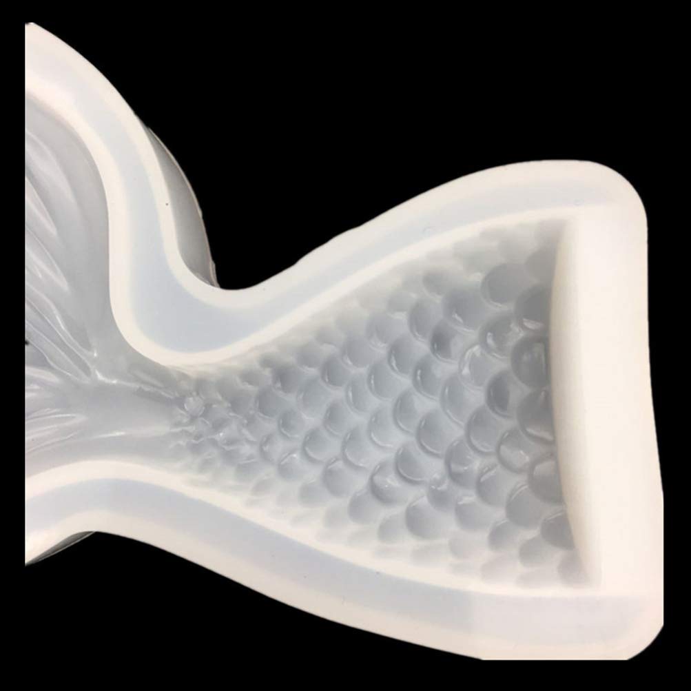 5pcs Silicone Molds for Resin Jewelry, Epoxy Earrings, Candles - DIY Craft Molds with Mermaid Tail Design (White) - Perfect for Handmade Jewelry Making, Candle Crafting, and Resin Art Projects
