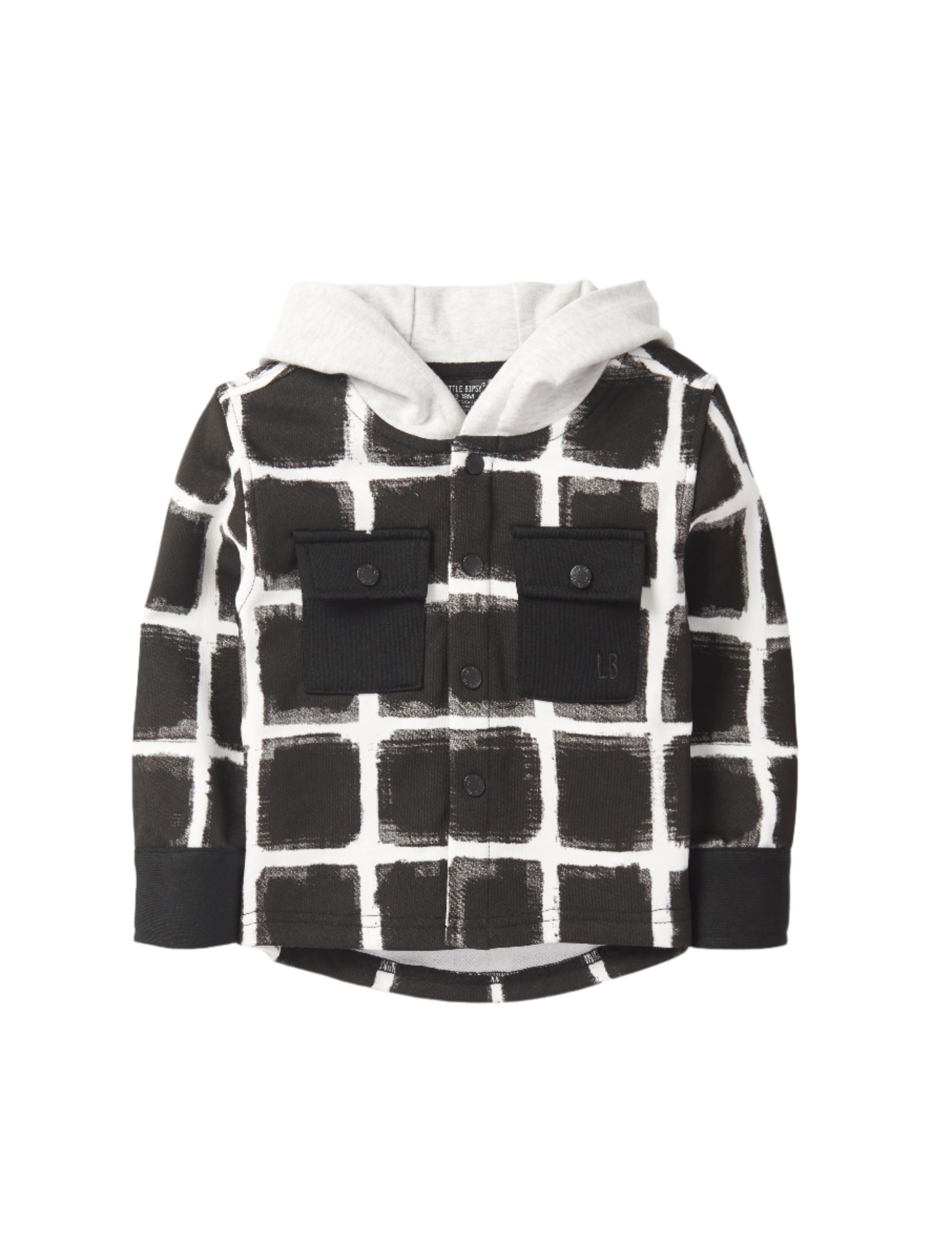 Stylish Checkered Hooded Shacket for Men & Women - Cozy Fleece Lined Jacket for Fall & Winter - Perfect for Outdoor Activities & Casual Wear