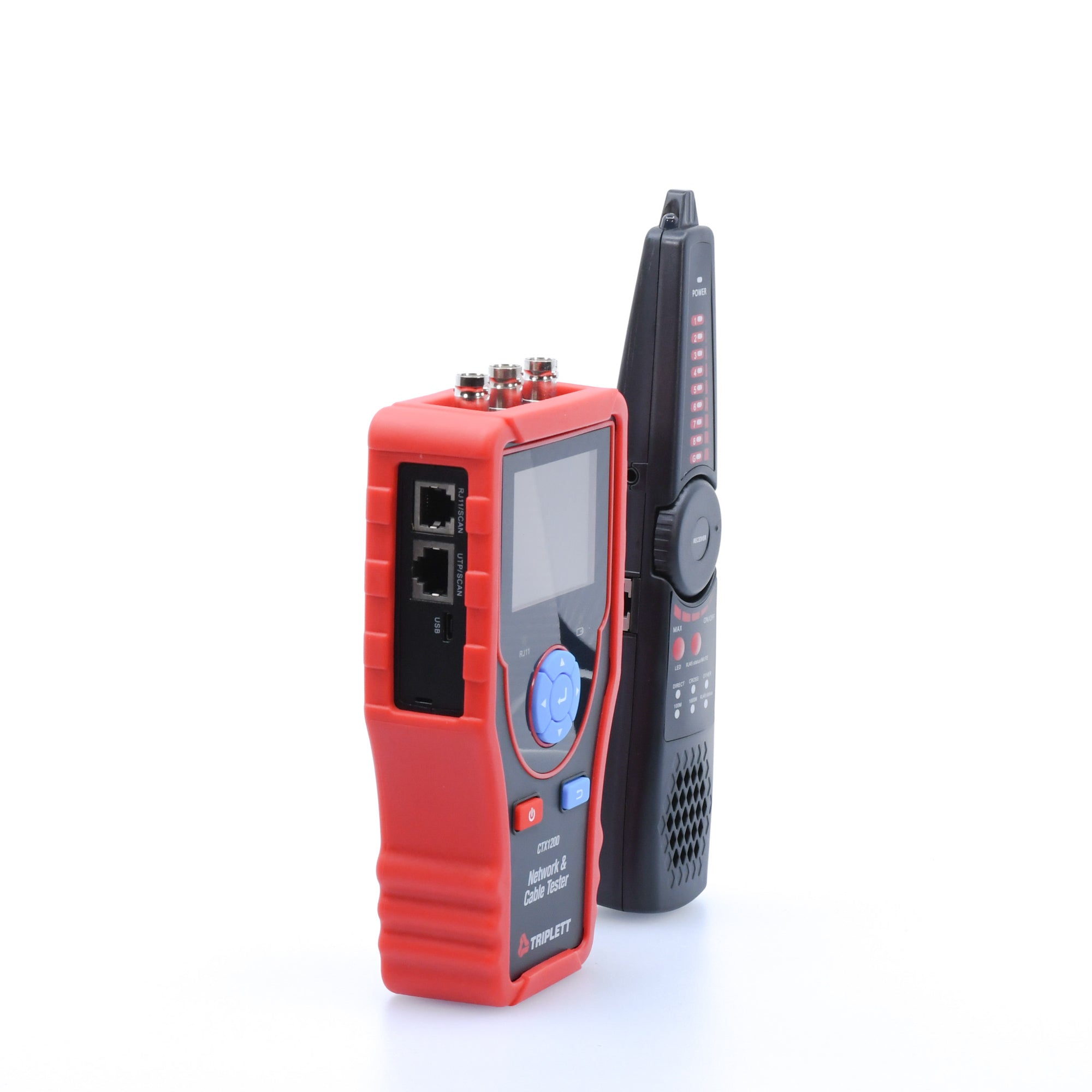 CTX1200 Professional Network Cable Tester with Probe - RJ45 RJ11 Ethernet LAN Wire Tester for Home & Office Network Installation - Perfect for IT Technicians and DIY Network Setup