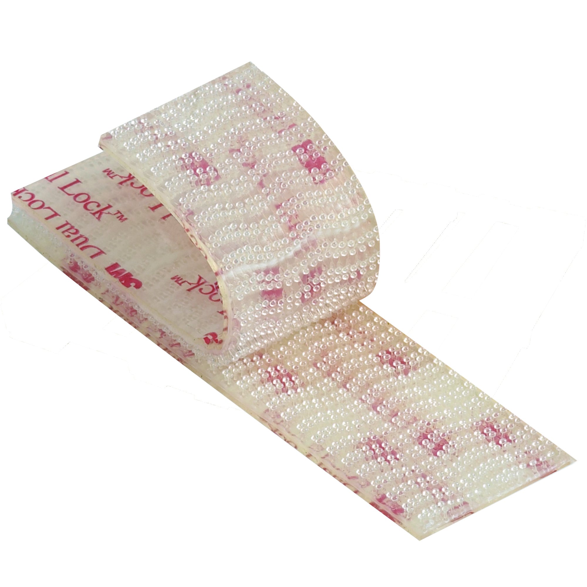 3M™ Dual Lock™ Fasteners Mini Packs - 1 Inch x 4.9 Yards Clear Reusable Hook and Loop Tape, 5/Case (7000051895) - Ideal for Organizing Cables, Mounting Signs & Securing Decorations