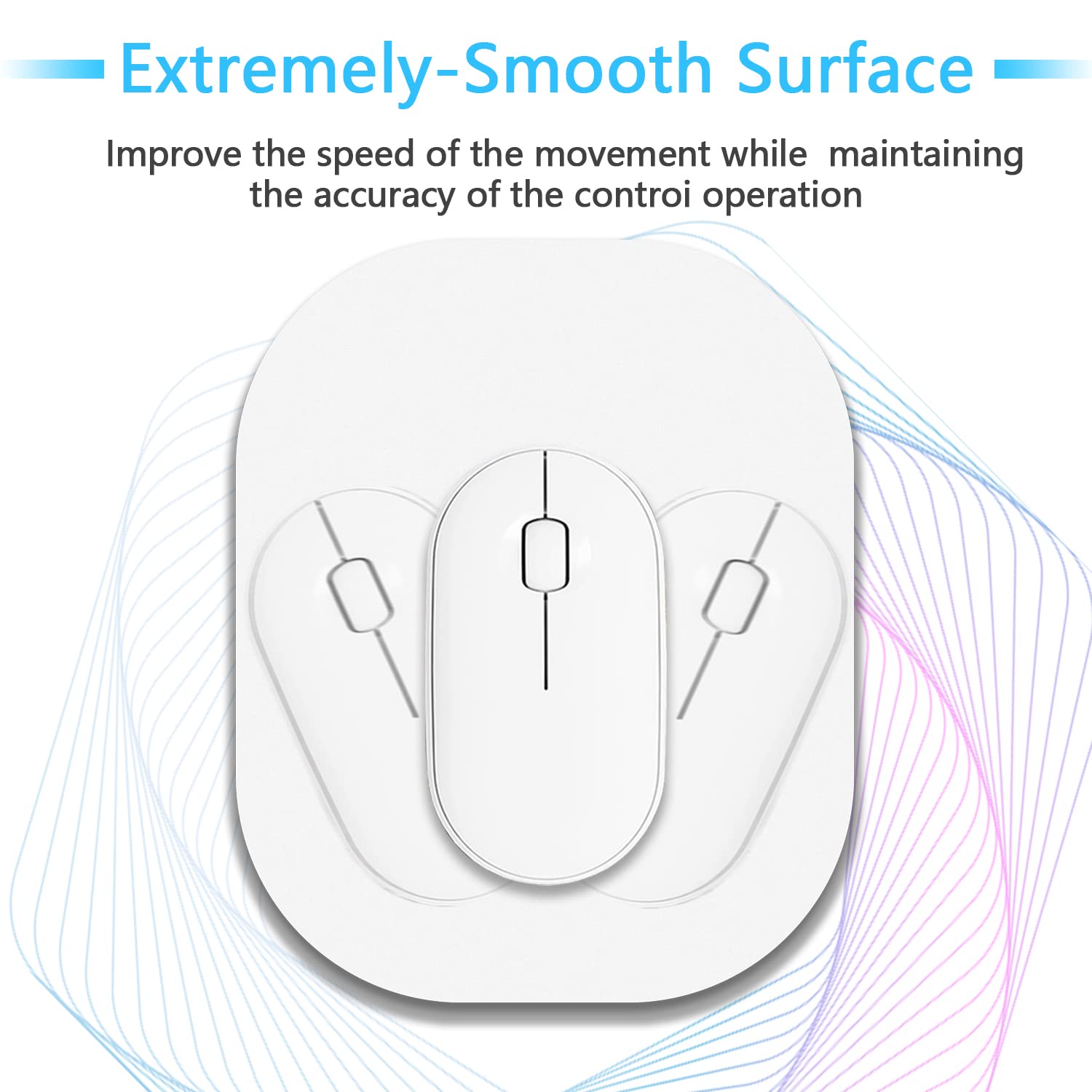 6x7 Inch Small Mouse Pad - Non-Slip Rubber Base, Waterproof & Thick Mini Mouse Mat for Laptop, Wireless Mouse - Perfect for Home Office, Travel & Gaming (White)