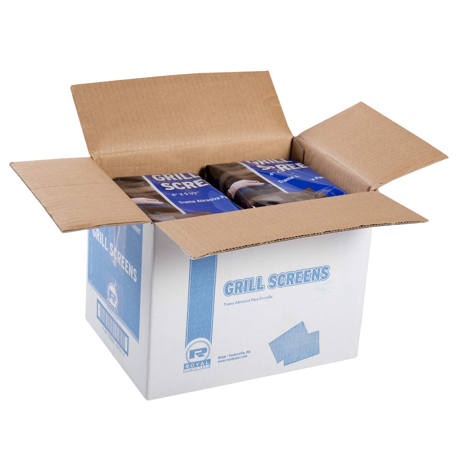 AmerCareRoyal Griddle Cleaning Screens - 400 Pack Pre-Treated Abrasive Mesh Pads for Flat Top Grill Maintenance - Enhances Food Taste, Professional Griddle & Grill Accessories - Perfect for Restaurants, Food Trucks & Home BBQ Cleaning