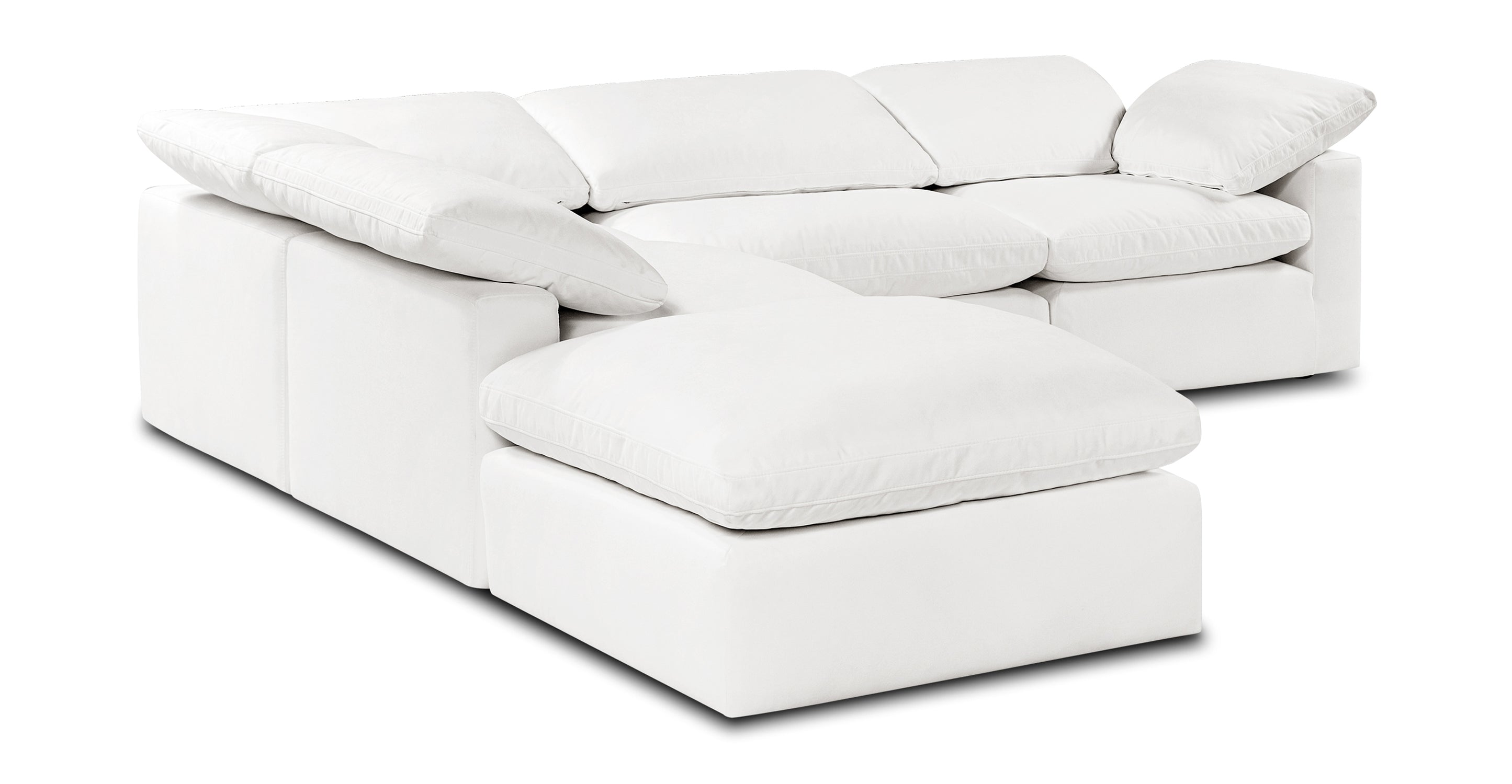 5-Seat Aspen Modular Chaise Sectional Sofa - Modern L-Shaped Living Room Couch with Reversible Chaise for Home, Apartment & Office Lounge