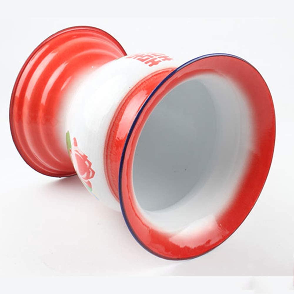 Portable Bedside Urinal with Lid - Enamel Spittoon & Chamber Pot for Women, Elderly & Children - Ideal for Home Care, Hospital Use & Travel Convenience