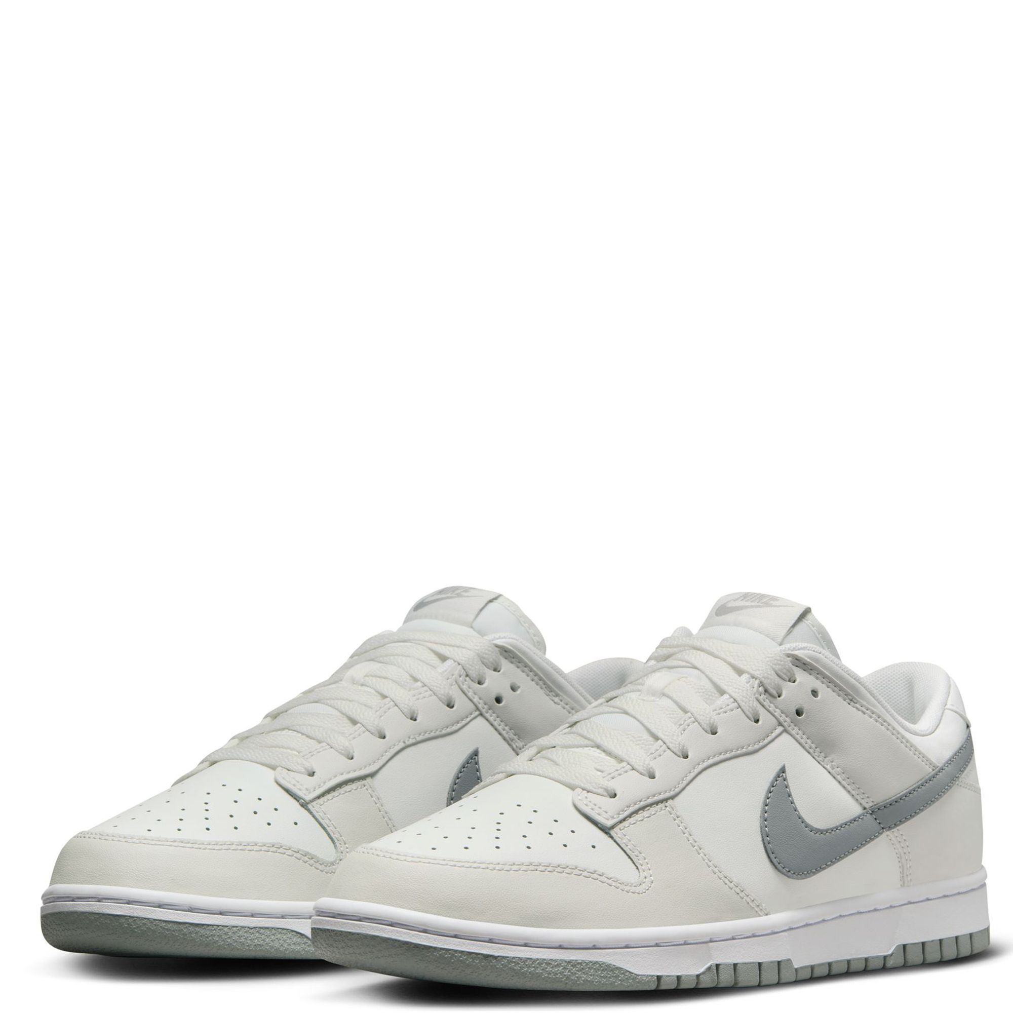 Nike Men's Dunk Low Retro Sneakers - Summit White / Light Smoke Grey - Casual & Streetwear Shoes for Everyday Comfort & Style