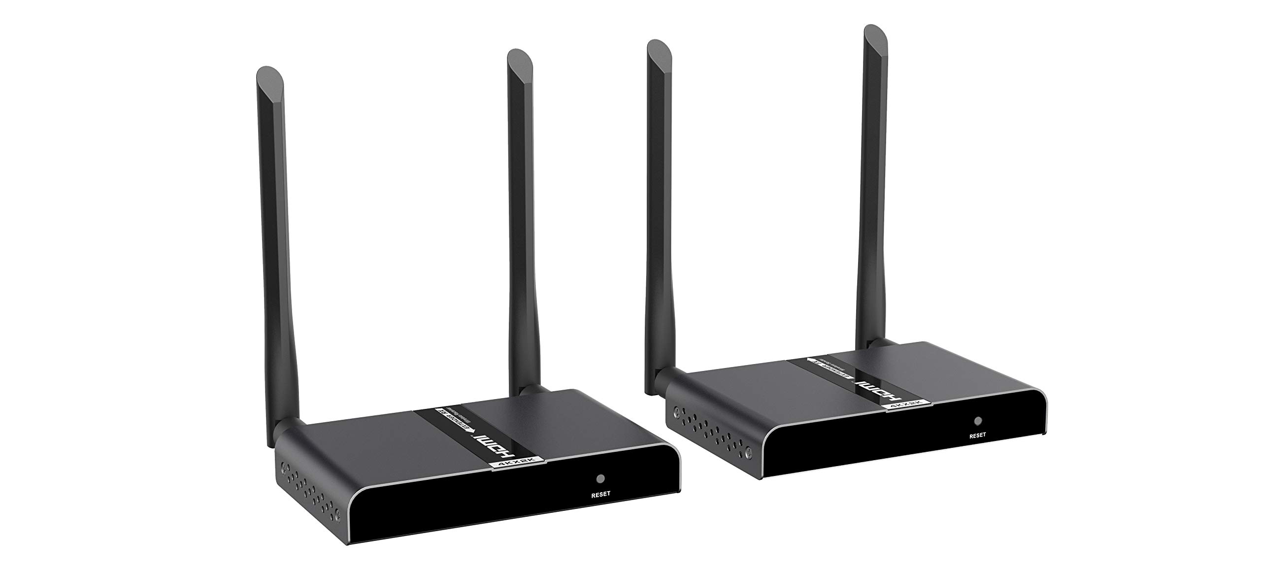 4K Wireless HDMI Transmitter and Receiver 30Hz - 5GHz 10-Channel Video Audio Extender for PC, TV, Projector with Dual Antenna & IR Extension (165ft Range) - Perfect for Home Theater, Gaming, and Office Presentations