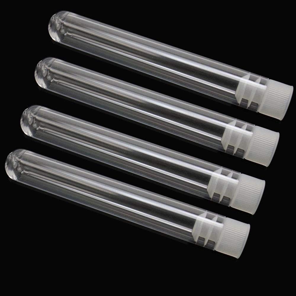 4-Piece Transparent Plastic Sewing Needle Storage Container - 75mm x 12mm Needlework Organizer for Quilting, Embroidery & Crafting
