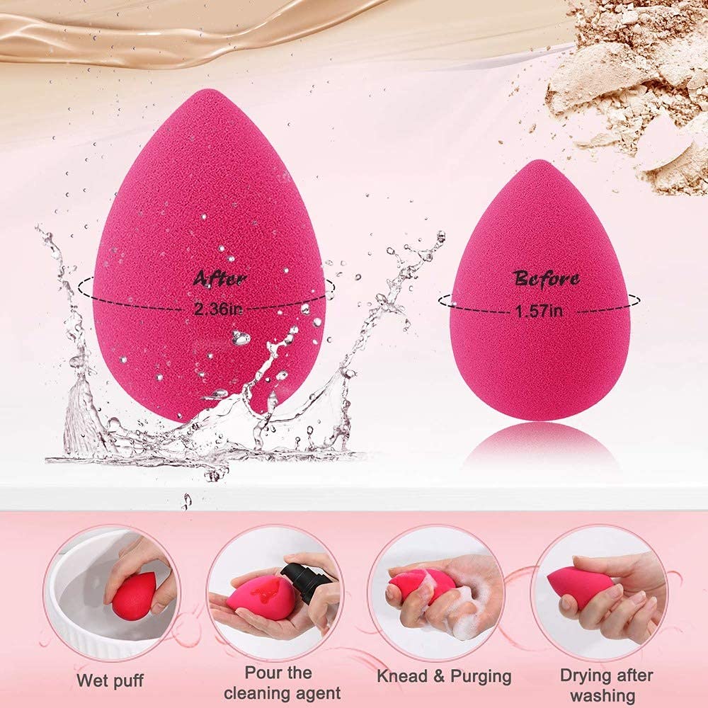 BELLAS 3Pcs Makeup Sponge Beauty Blender for Women & Girls - Perfect for Daily Makeup