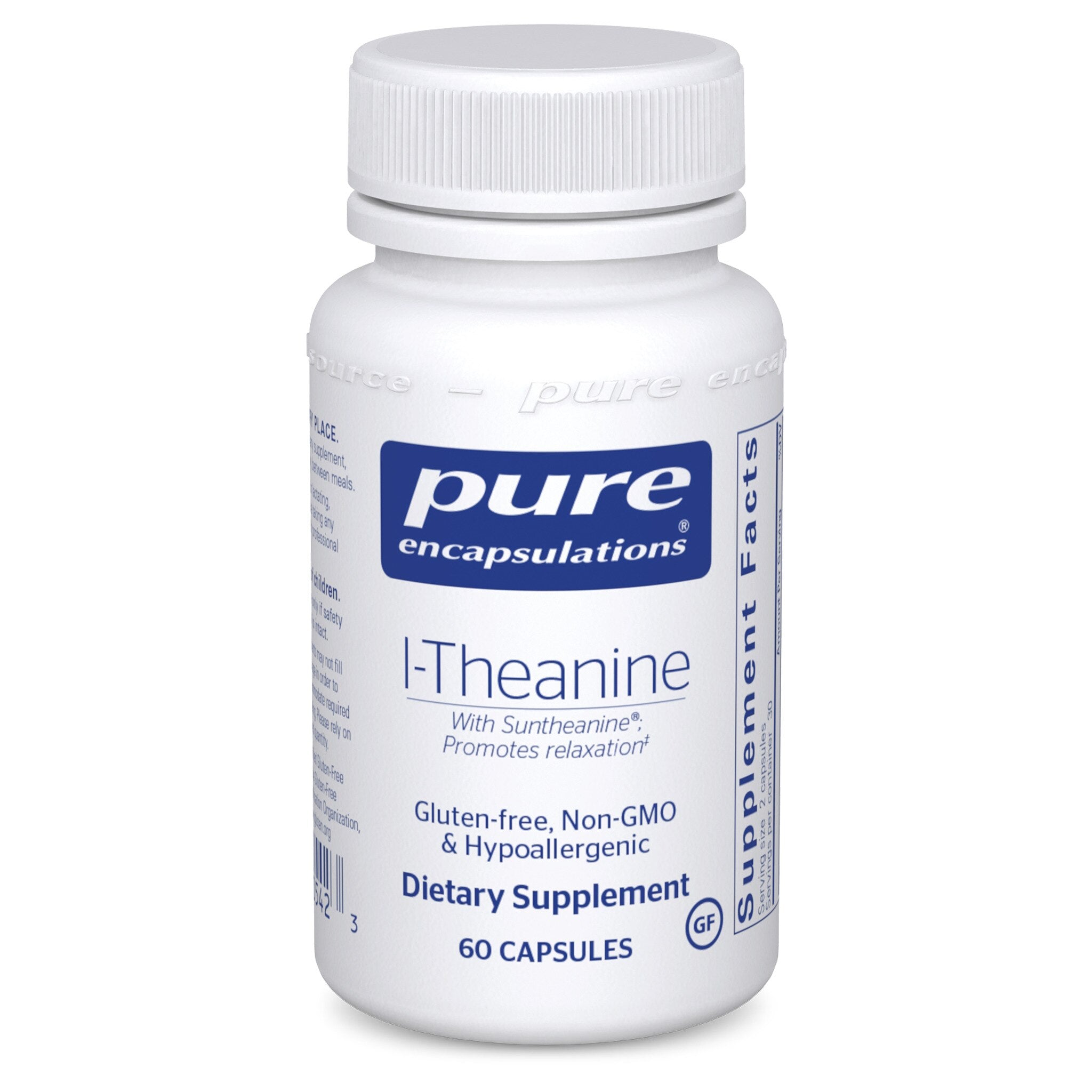 Pure Encapsulations L-Theanine 200mg | Stress Relief & Relaxation Supplement | Supports Calm Focus & Better Sleep | Vegan Capsules for Anxiety & Meditation