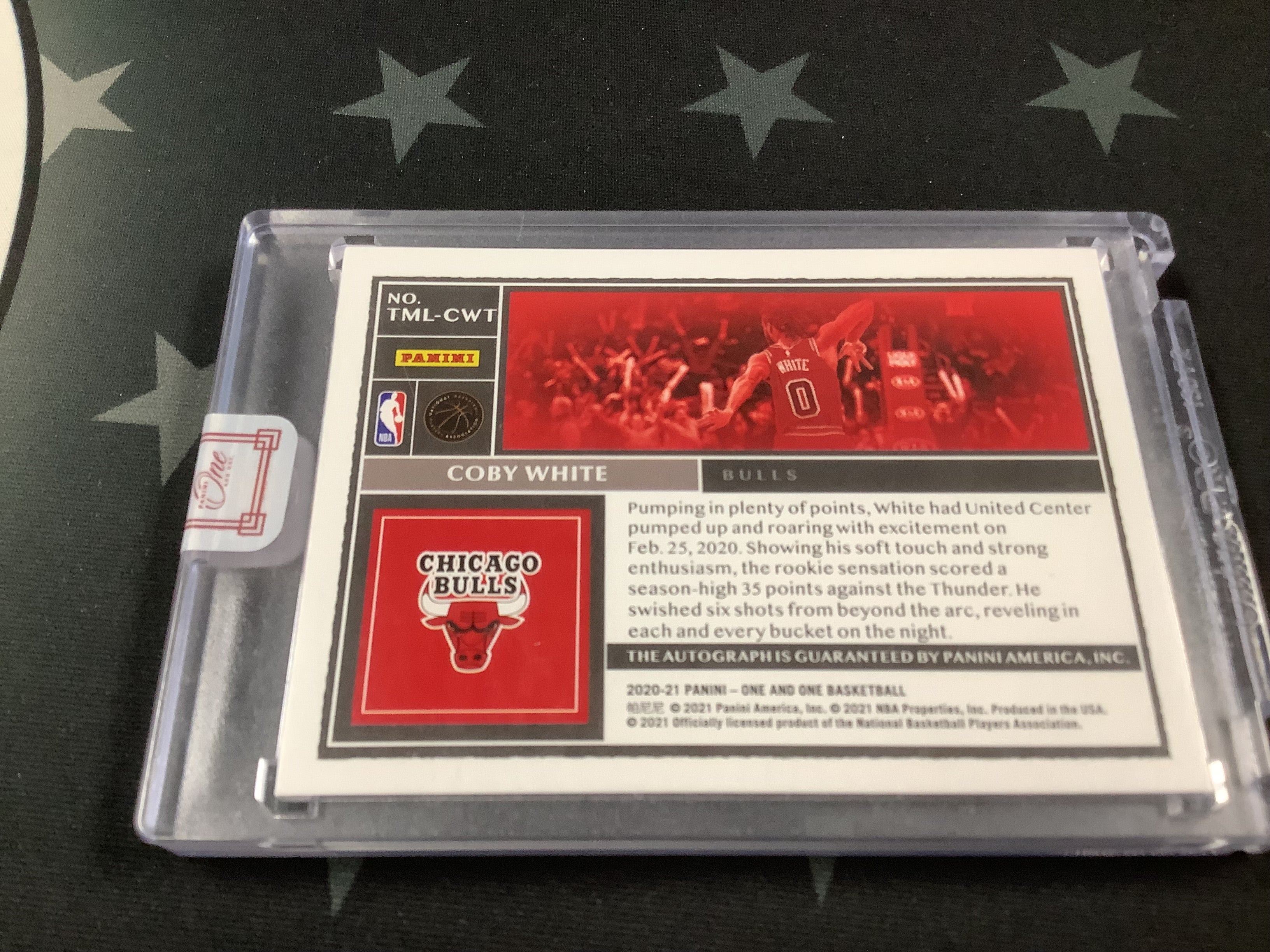 2020-21 Panini One and One Coby White Timeless Moments Autograph Card /49 - NBA Chicago Bulls Collectible for Sports Memorabilia Fans & Card Investors - Perfect for Display, Trading, and Gifting