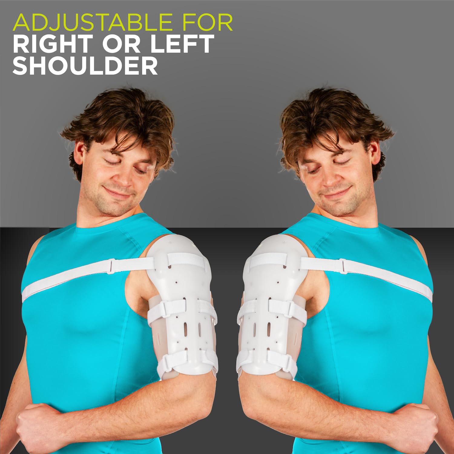 BraceAbility Sarmiento Brace - Humeral Shaft Fracture Splint Cast for Broken Upper Arm, Shoulder, Bicep & Humerus Bone with Stockinette Support (Medium) | Arm Injury Recovery & Post-Surgery Support for Adults