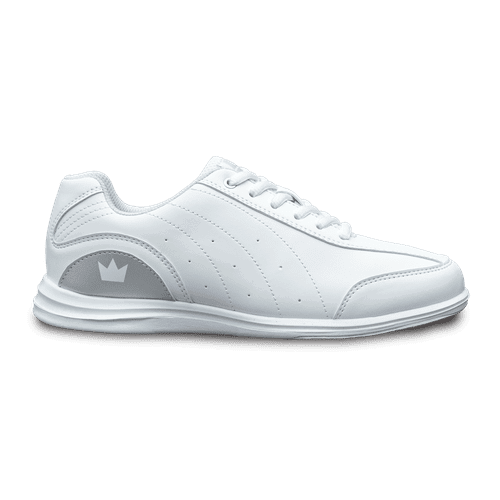 Brunswick Women's Mystic White Silver Bowling Shoes - Lightweight & Comfortable for League Play & Casual Bowling - Perfect for Bowling Enthusiasts & Beginners
