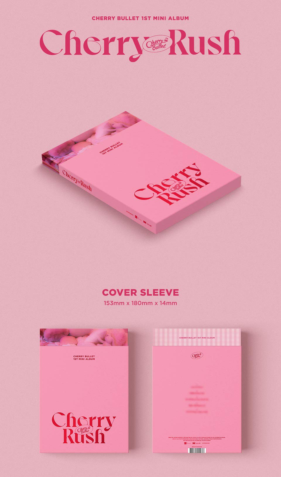 Kakao M Cherry Bullet - Cherry Rush (1st Mini Album) CD + Folded Poster | K-Pop Music Collectible for Fans, Room Decor & Gift Idea