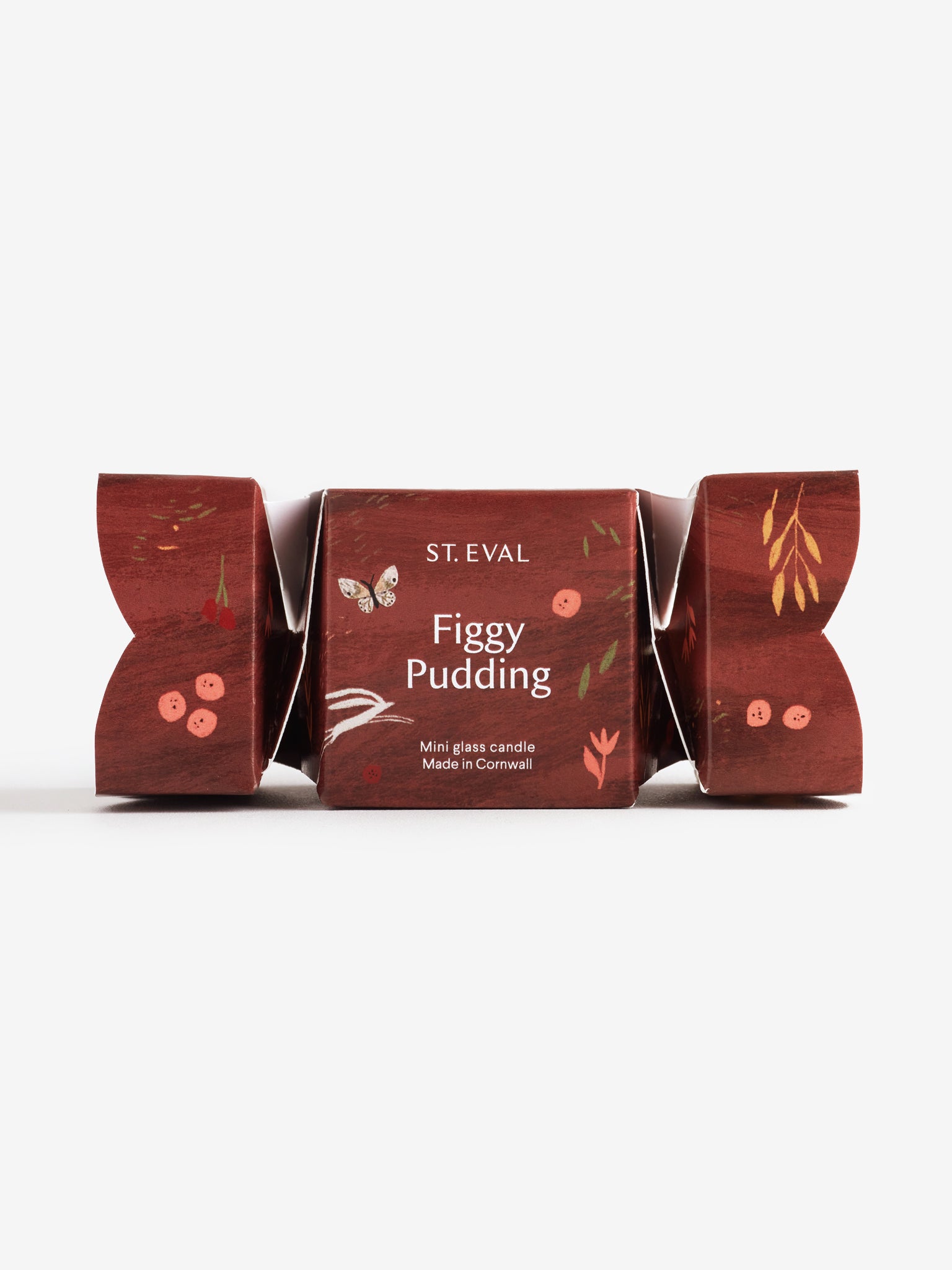 St Eval Christmas Cracker Candle - Figgy Pudding Scented Holiday Candle for Festive Home Decor & Cozy Winter Evenings