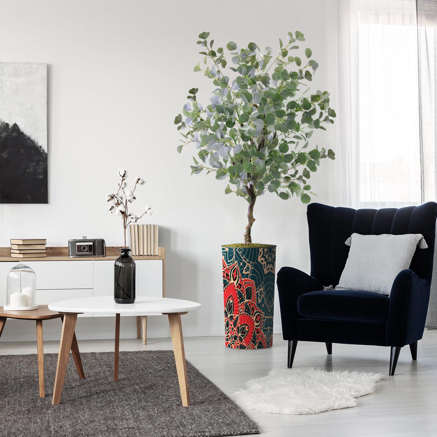 Modern Mandala Pattern Planter with 66