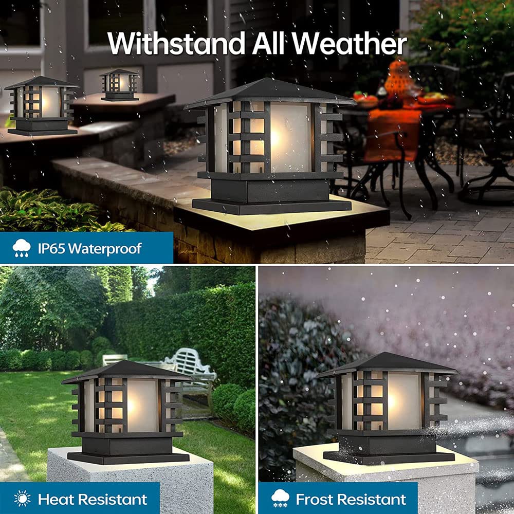 Waterproof Aluminum Pillar Lights - Outdoor Column Lights for Garden, Patio & Fence