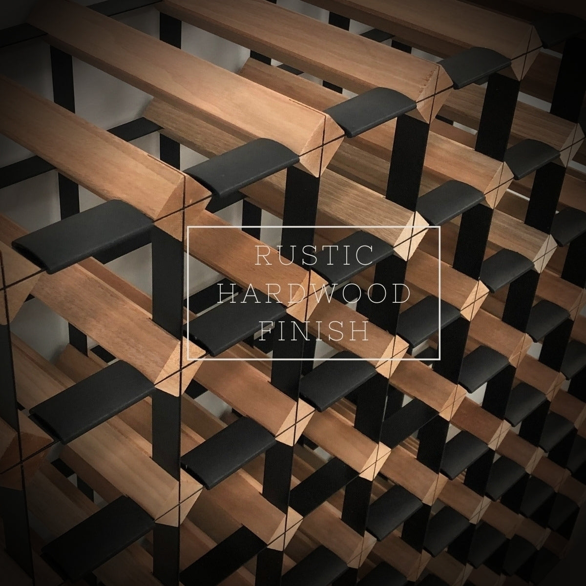 72 Bottle Wooden Wine Rack - 8x8 Storage Organizer for Wine Cellar, Kitchen, or Dining Room Display