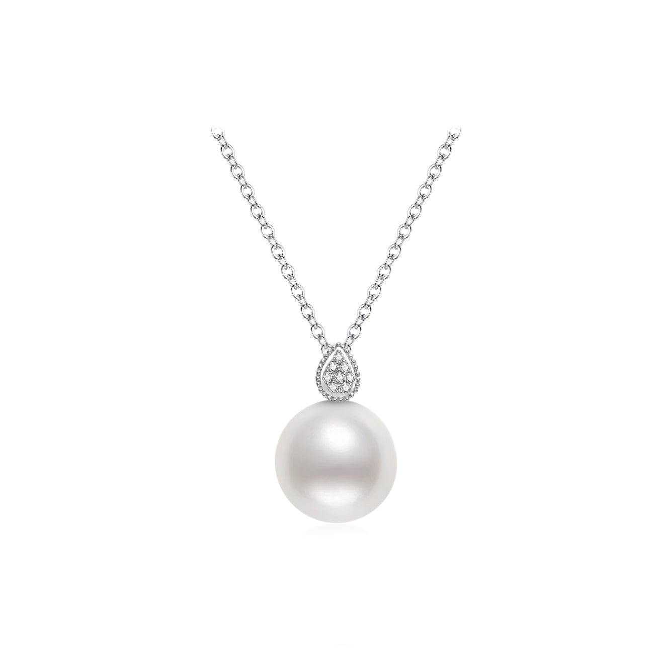 18K Solid Gold Australian White South Sea Pearl Necklace - Elegant Jewelry Gift for Women (KN00231) | Perfect for Weddings, Anniversaries & Special Occasions
