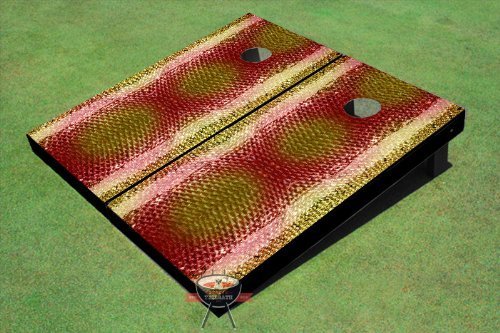 Dragon Scale #2 Themed Cornhole Boards Set - Premium Outdoor Bean Bag Toss Game for Backyard, Tailgating & BBQ Parties