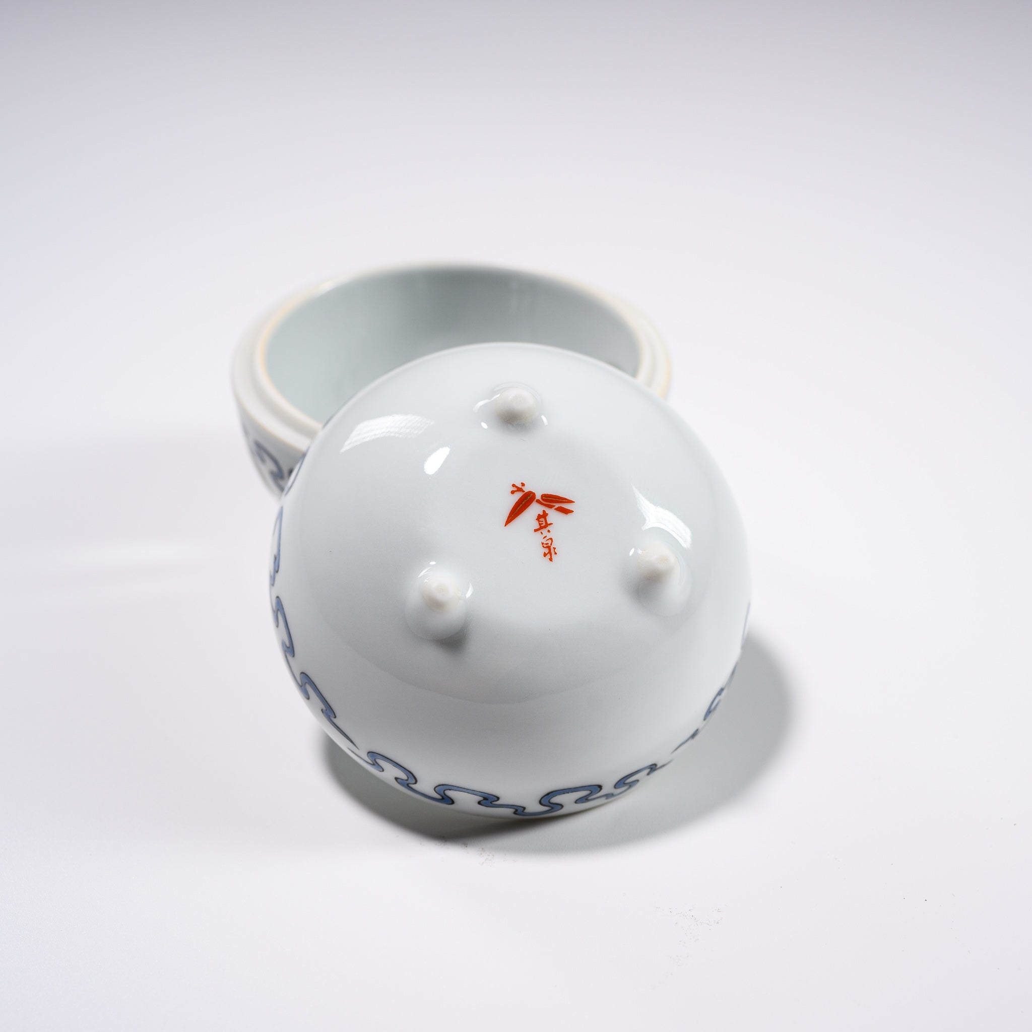 Arita Ware Ceramic Incense Burner - Ninshikishoubu / Japanese Floral Design for Aromatherapy & Meditation | Home Decor & Zen Gift Idea
