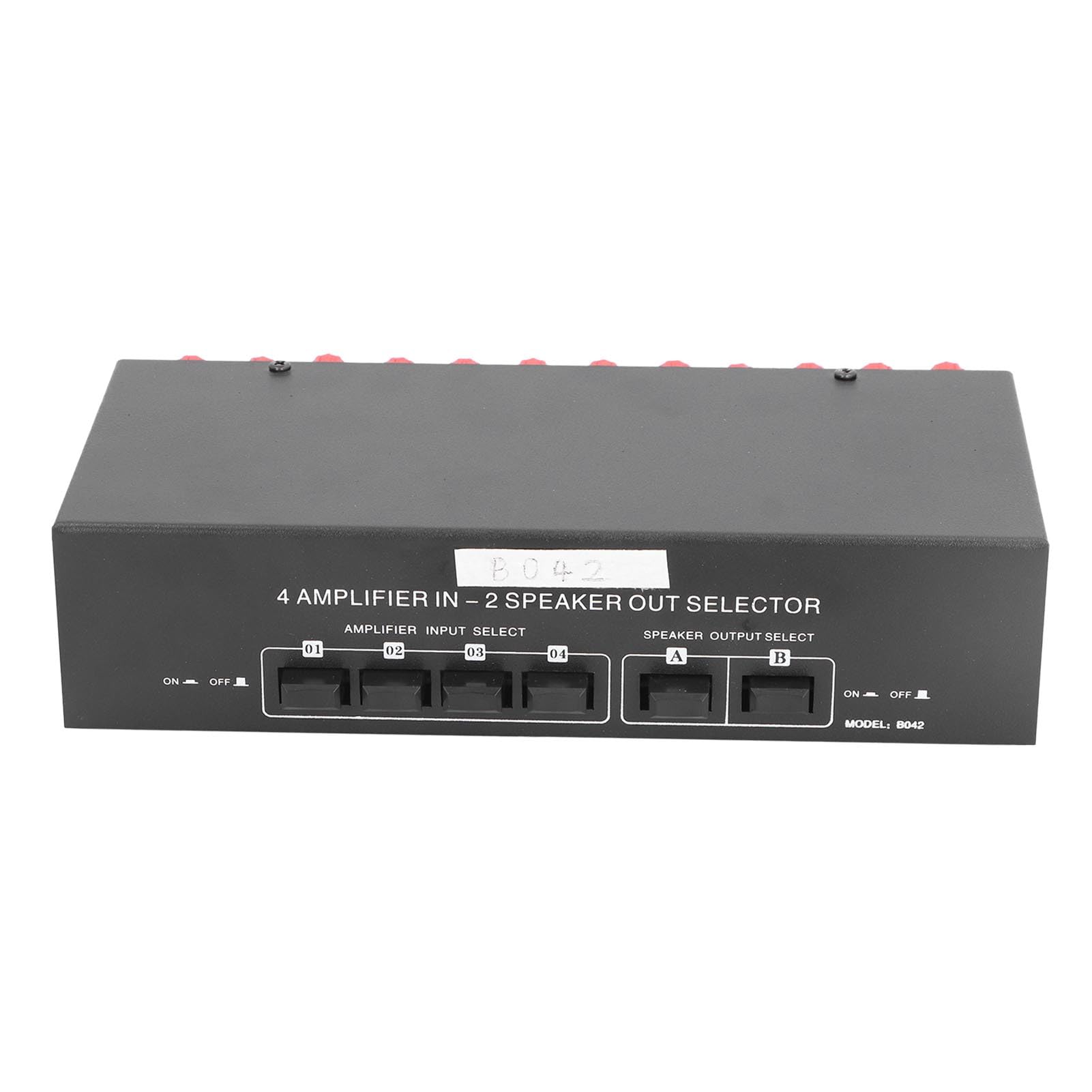 SHYEKYO 4-Way Passive Audio Selector Switch Box - Manual Amplifier Switcher for Home Theater & Stereo Systems, 10Hz-50KHz Frequency Response, High Sound Quality, Wide Compatibility - Perfect for Multi-Room Audio & DJ Setups