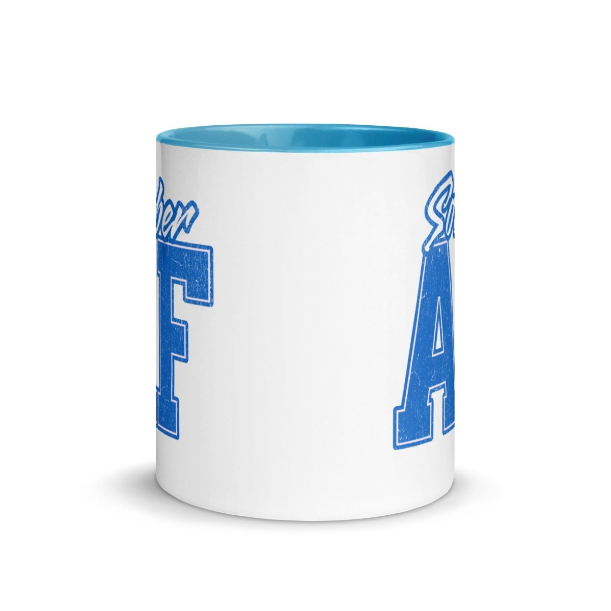 Sober AF Color Inside Mug - Bold Affirmation Coffee Cup for Recovery & Sobriety - Perfect for AA Meetings, Sober Living & Motivational Gifts