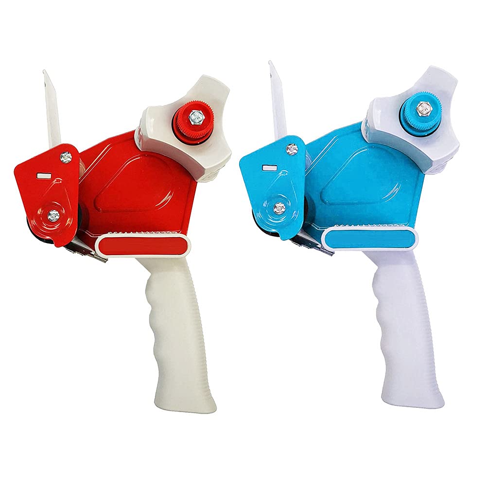 6-Pack Heavy Duty Tape Gun Dispenser - Packing Machine with Shipping Grip & Roll Sealer Cutter for Moving, Storage & Warehouse Packaging