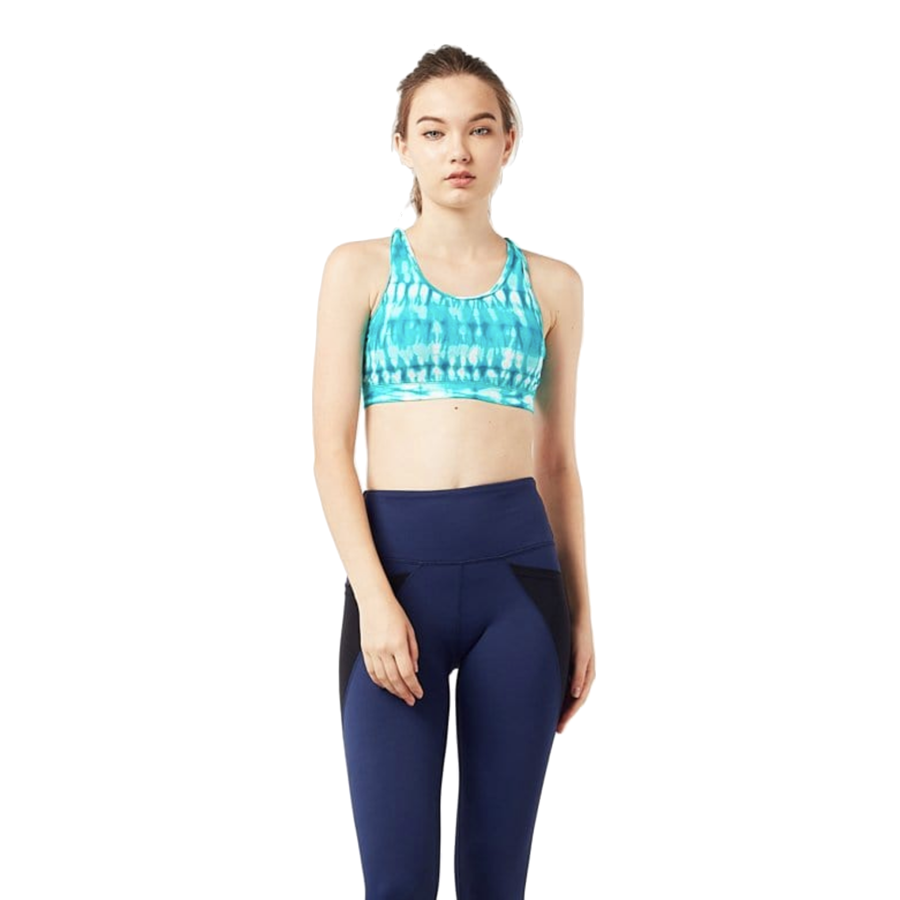 Funfit Tie Dye Racerback Sports Bra for Women - High Support Workout Top for Running, Yoga & Gym