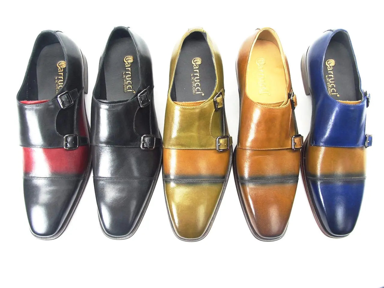Stylish Two-Tone Monk Strap Loafers for Men - Comfortable & Fashionable Dress Shoes for Business, Casual & Wedding Occasions