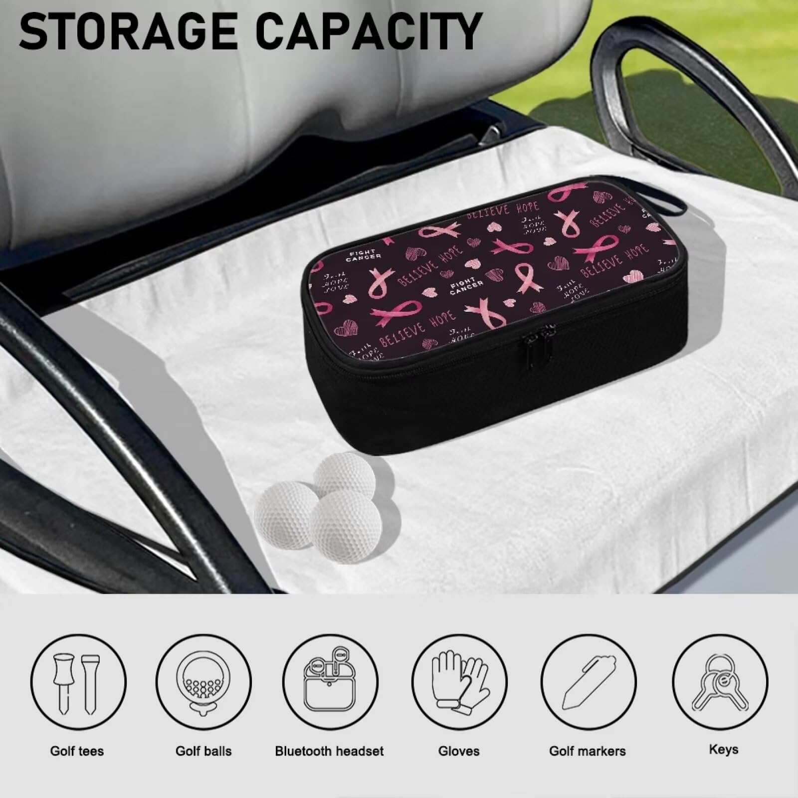 Premium Lightweight Golf Trunk Organizer - Portable Golf Ball Holder & Carrying Bag for Travel - Easy to Carry & Store - Perfect for Golfers, Road Trips & Club Storage