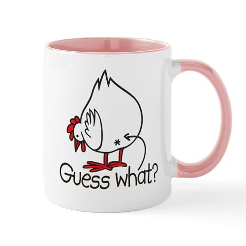 White/Pink Inside - Guess What! (Chicken Butt) Mug