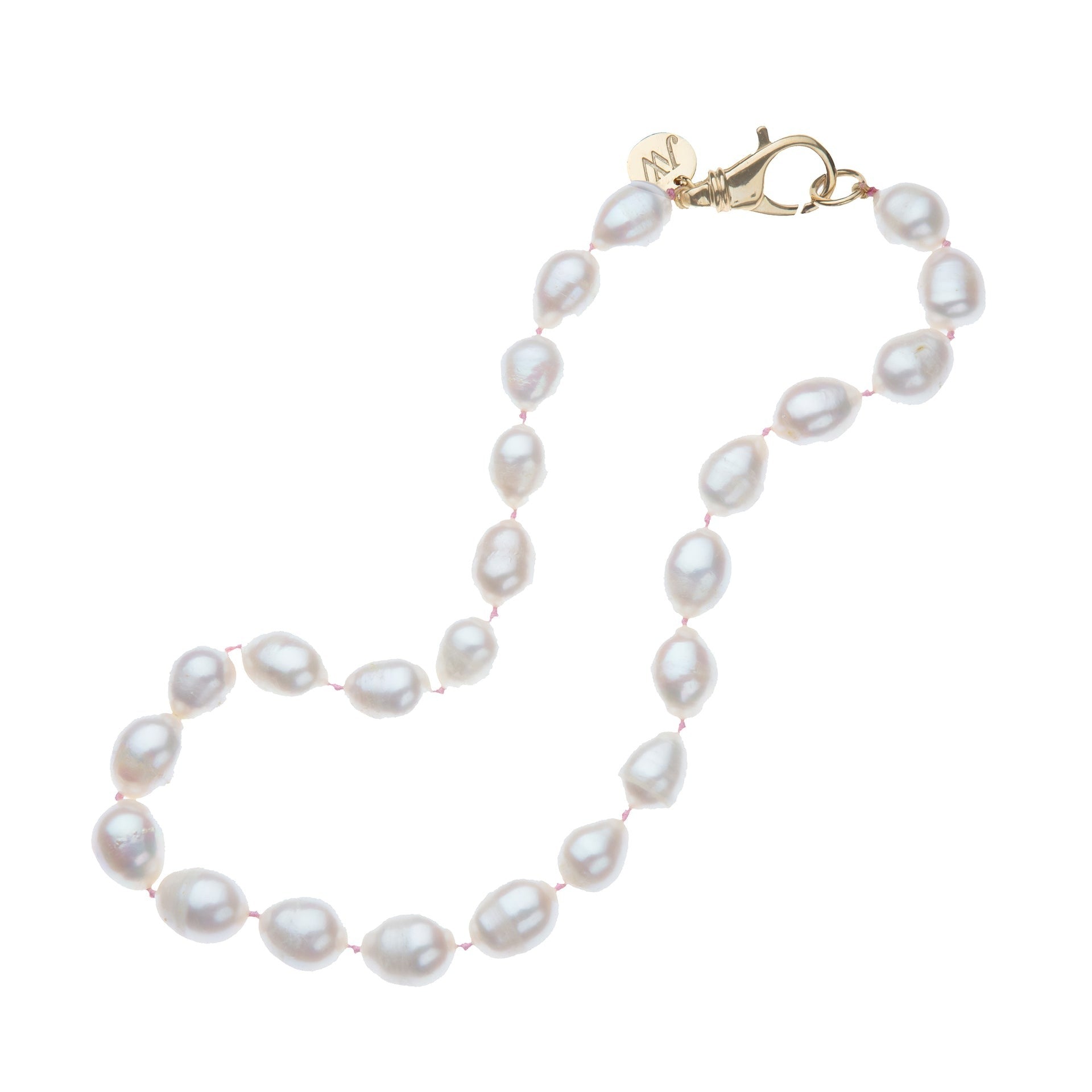 Jane Win White Pearl Knotted Beaded Necklace - Elegant Pearl Jewelry for Women, Perfect for Weddings, Parties & Special Occasions