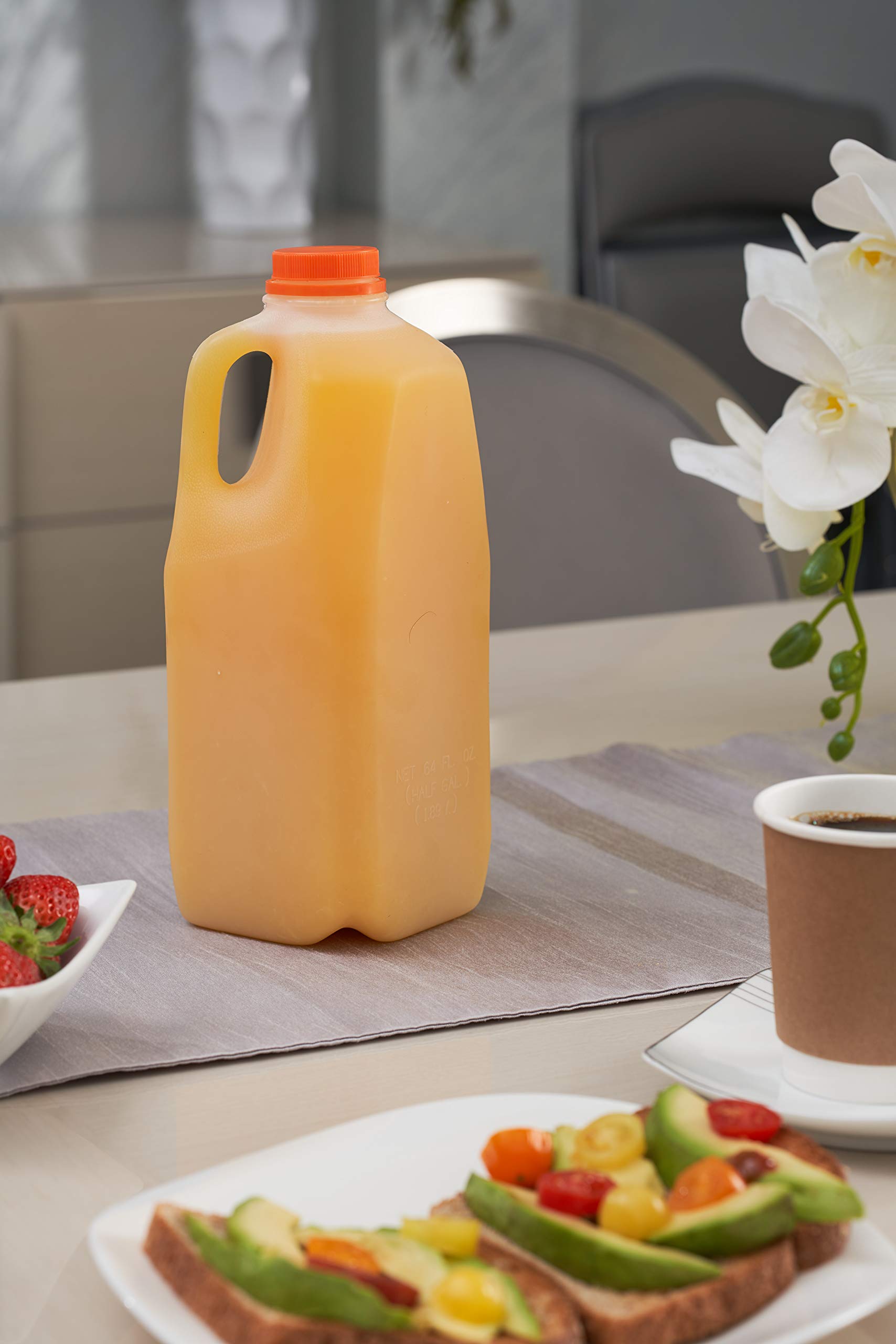 200 Pack 64oz Empty Plastic Juice Bottles with Tamper Evident Caps - Half Gallon Smoothie Containers for Juicing, Milk Storage, Meal Prep & Outdoor Picnics | BPA-Free Reusable Bottles by EcoQuality - Perfect for Home Brewing, Commercial Use & Bulk Beverage Packaging