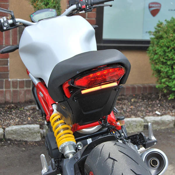 Ducati Monster 821 Fender Eliminator Kit for 2018-Present Models - Motorcycle Tail Tidy & License Plate Relocator for Street Legal Compliance & Clean Look