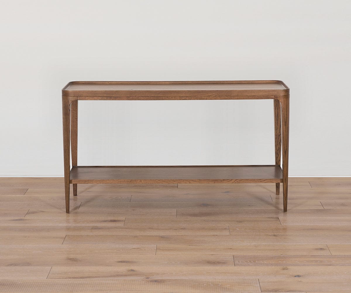 Modern Wooden Console Table for Entryway - Stylish Hallway Sofa Table with Storage Shelf | Perfect for Living Room, Foyer & Home Decor