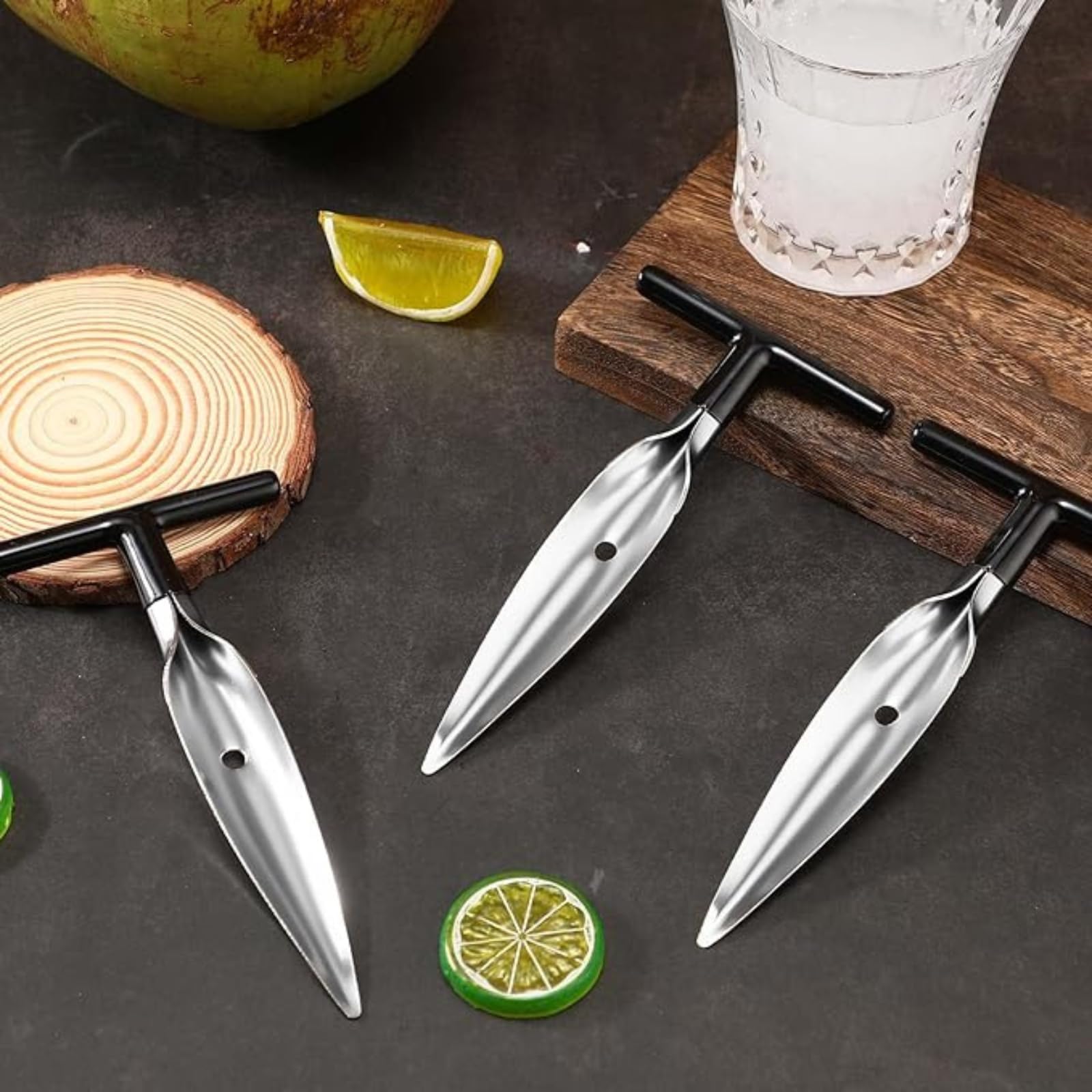 Premium Stainless Steel Coconut Opener Tool - Smart Kitchen Gadget for Easy Coconut Water Extraction | Home Utility Accessory | Perfect for Fresh Coconuts, Smoothies & Tropical Drinks (Pack of 1)