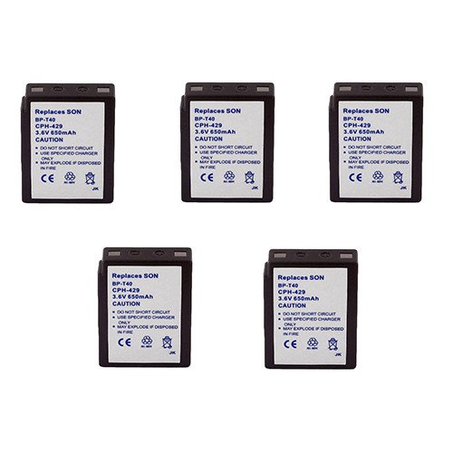 Inter-TEL EXP-9600 Cordless Phone Battery Combo Pack - 5 x EM-CPH-429 Replacement Batteries for Office & Home Use - Long-Lasting Power Solution