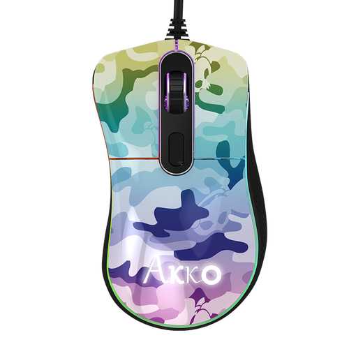 Akko Retro Cat Series Gaming Mouse - 4000DPI Optical Sensor, RGB Backlit, USB Wired for PC - Perfect for FPS, MOBA & Office Work