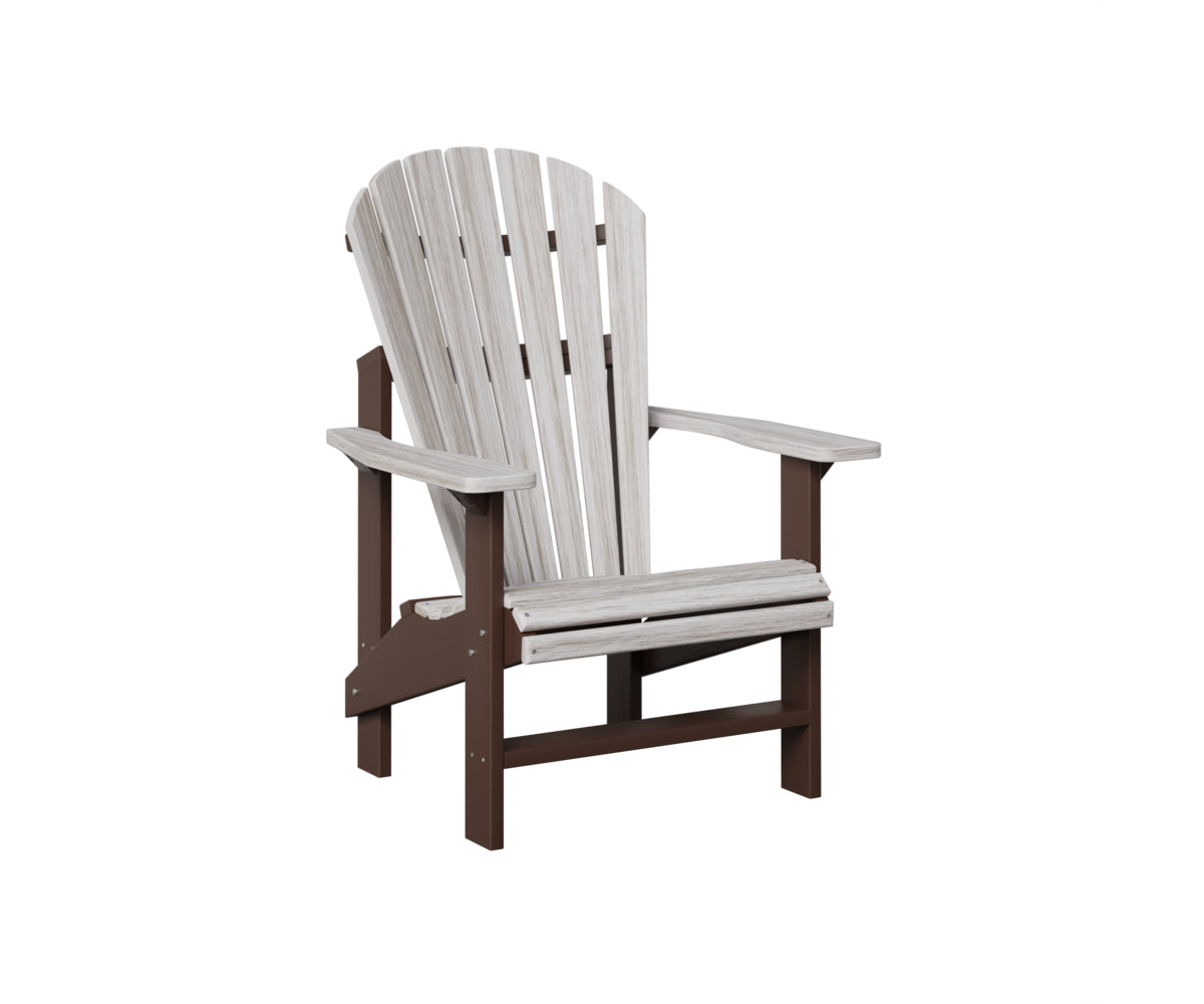Comfortable Berlin Gardens Upright Adirondack Chair - Outdoor Patio Furniture for Relaxing in Garden, Backyard or Poolside