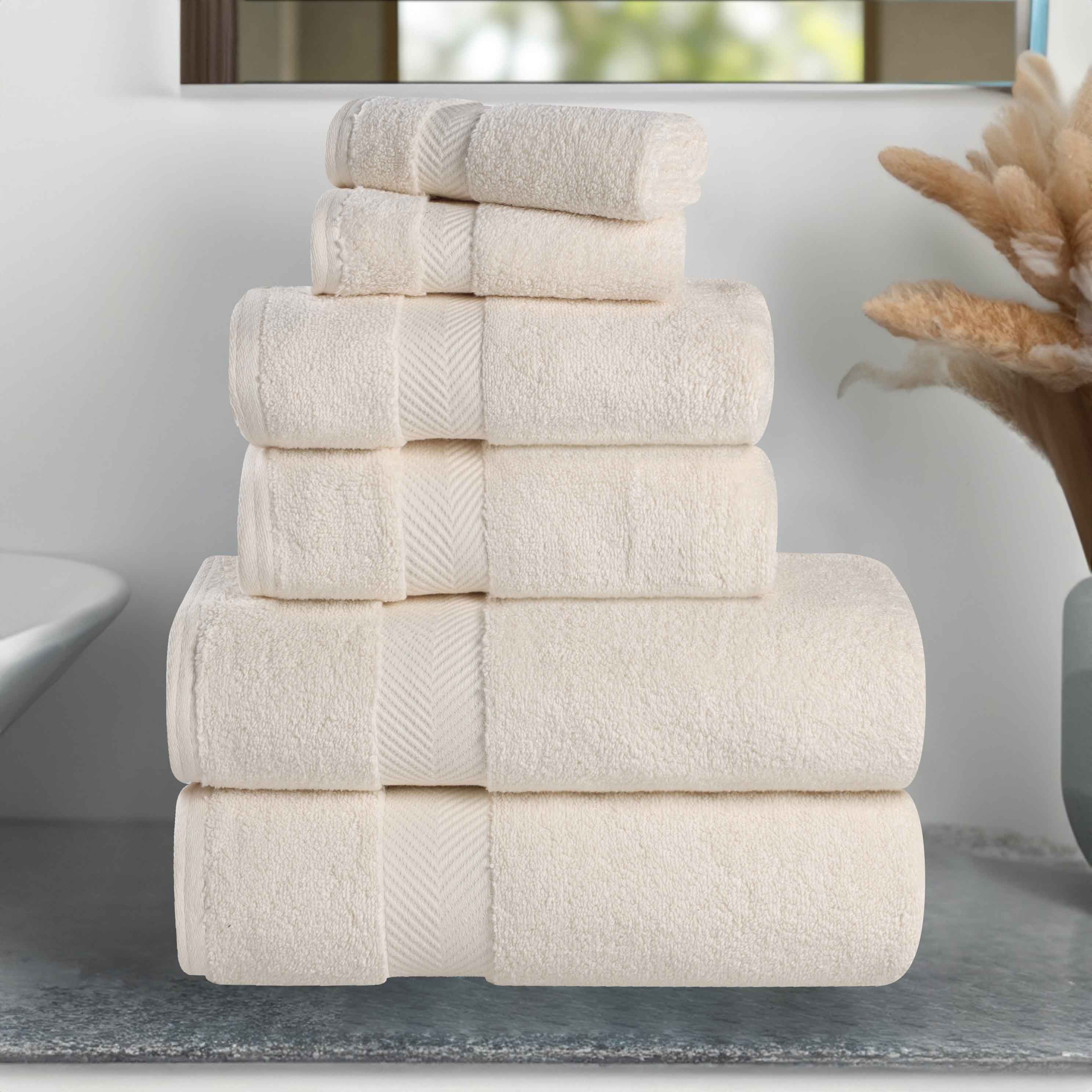 Premium 6-Piece Zero Twist Cotton Towel Set - Ultra Soft, Absorbent & Quick-Drying Bath Towels for Spa, Gym, and Luxury Home Use