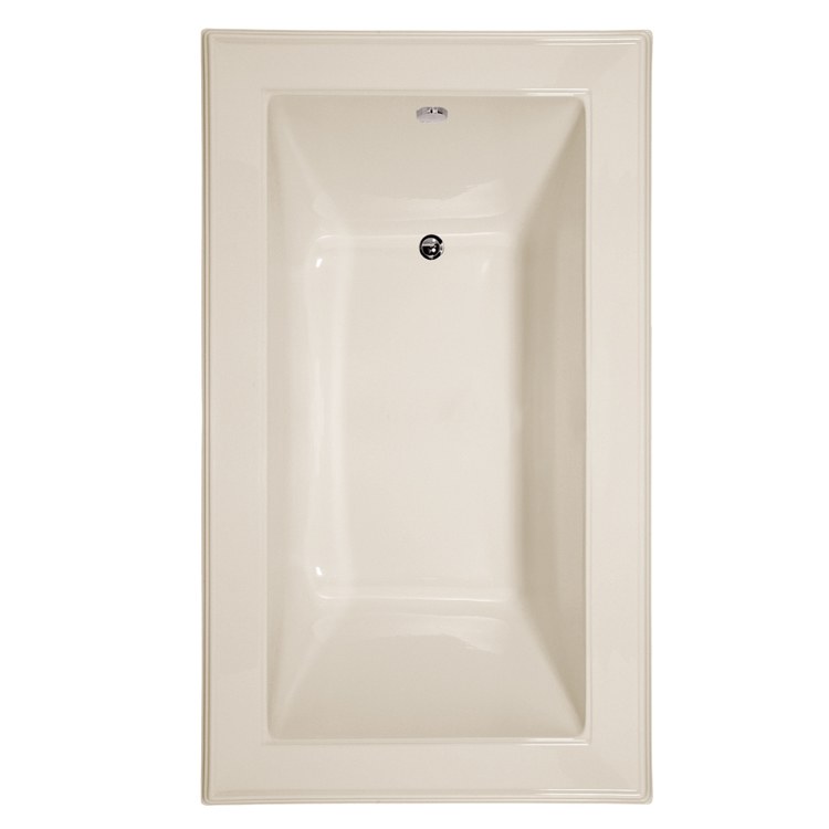 72 x 42 x 22 Inch Acrylic Air Tub with 8 Jets - Designer Collection Angel Drop-In End Drain Bone Rectangle Bathtub for Luxury Bathroom Spa Experience