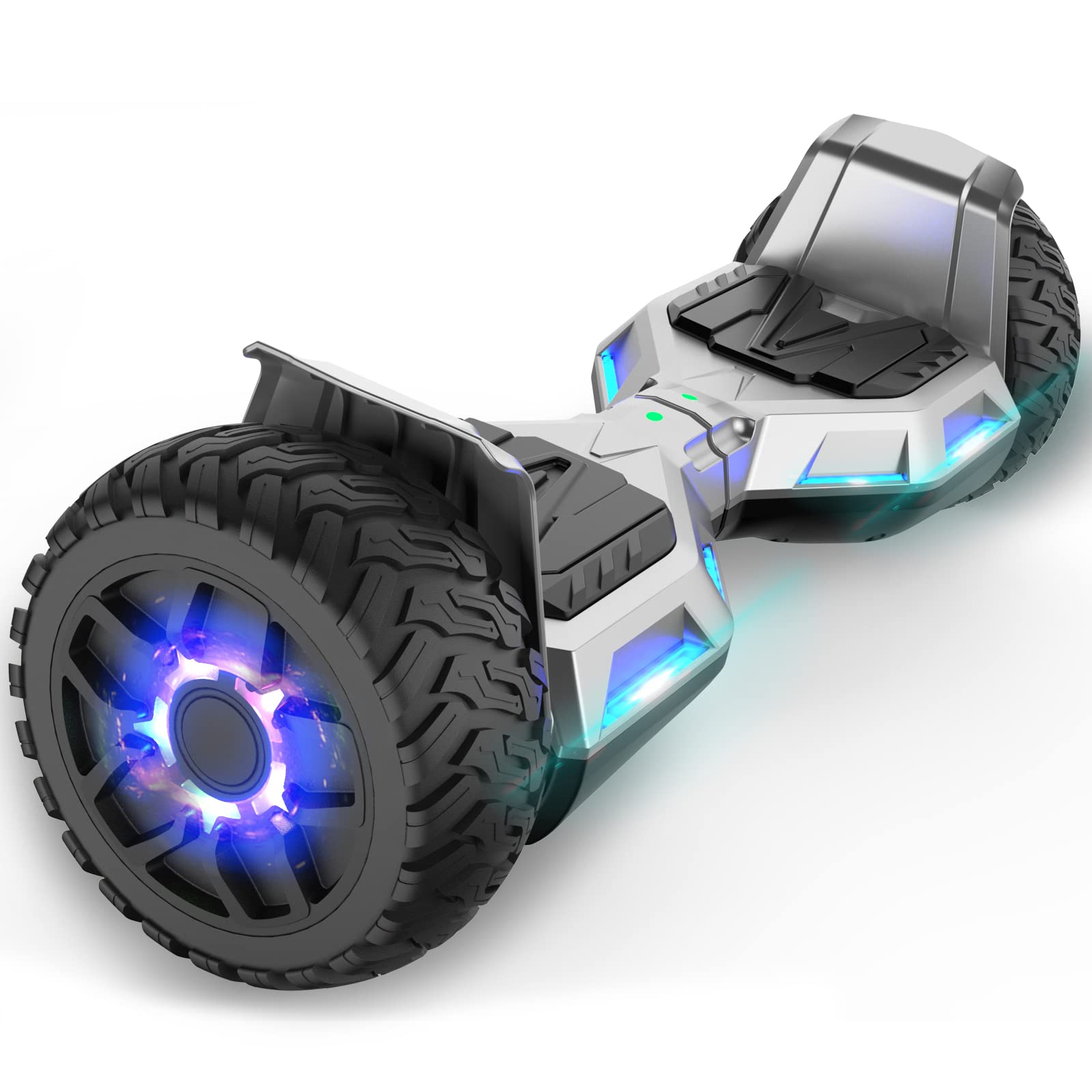 8.5'' All Terrain Offroad Hoverboard with LED Lights & Bluetooth - 2.8X Walking Speed for Adults & Teens - Perfect for Outdoor Adventures, Commuting & Gifts