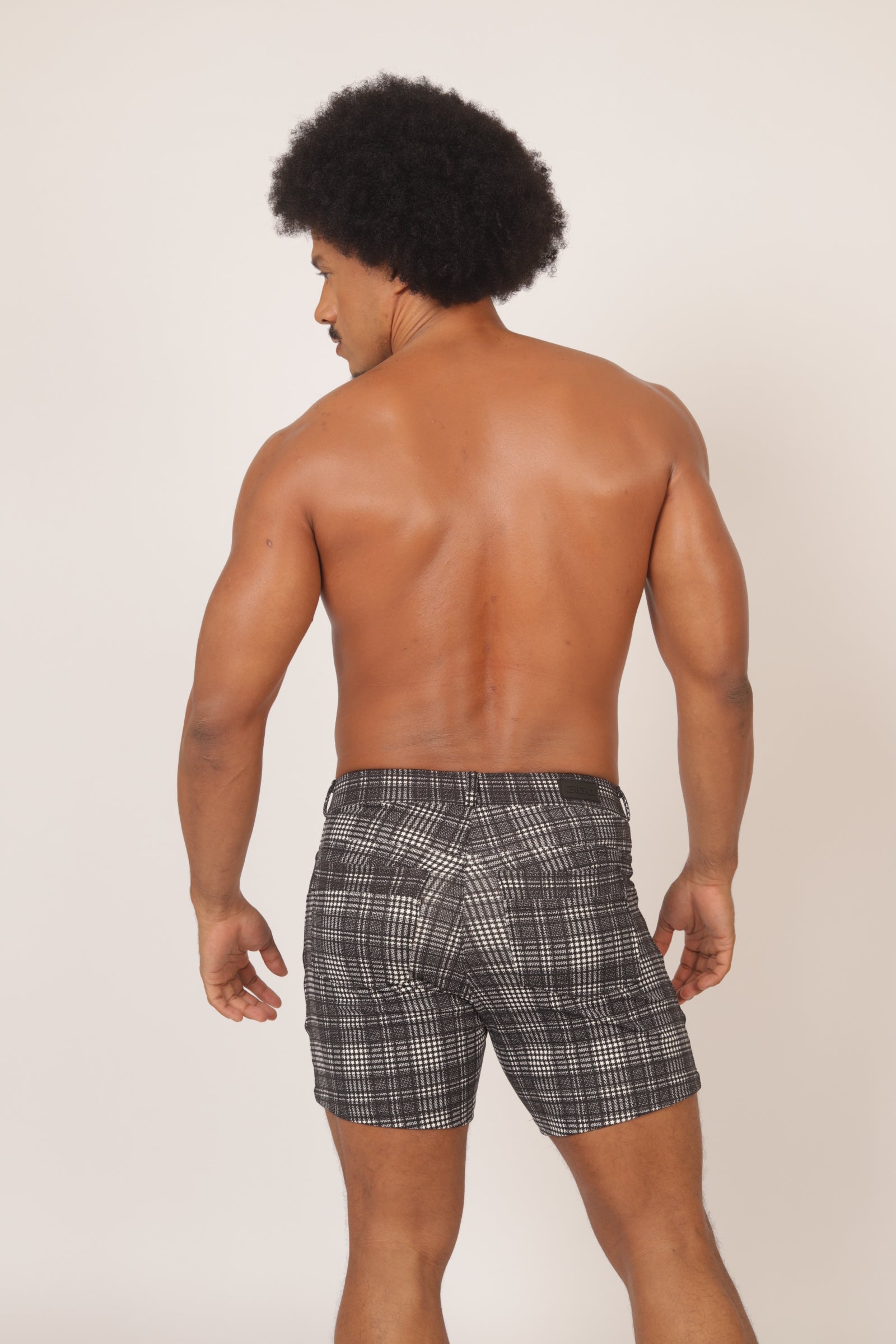Gigo Social 5 Stretch Shorts for Men - Comfortable Grey/Black Athletic Shorts - Perfect for Gym, Running & Casual Wear
